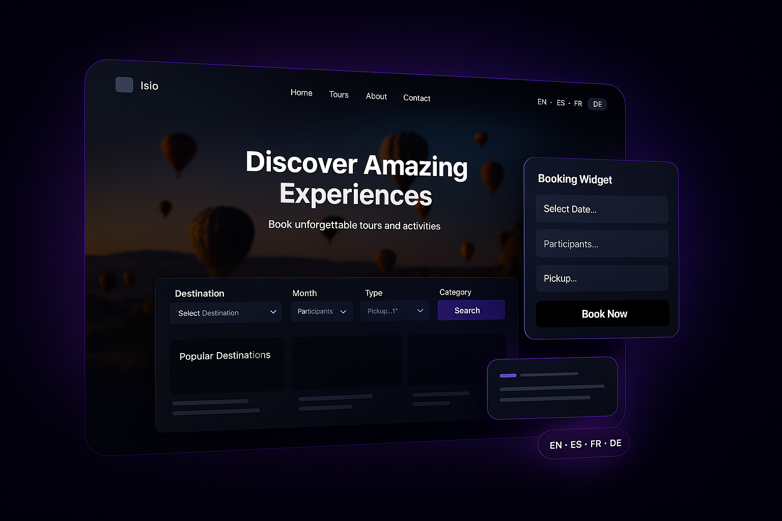 Mobile-powered booking interface